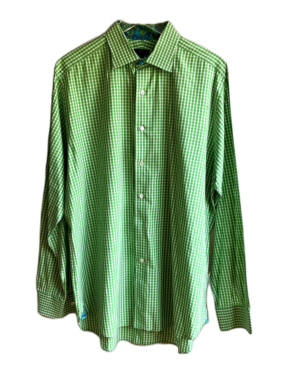 Lilly Pulitzer Men's Wyeth Green Gingham Button Down Shirt Size XL Cotton Poplin